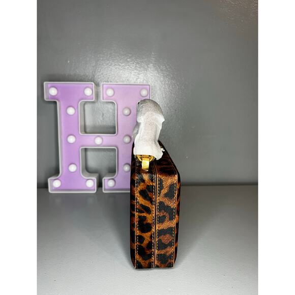 Brandon Blackwood Slim Trunk in Leopard Ponyhair with Brass Hardware - Picture 8 of 15